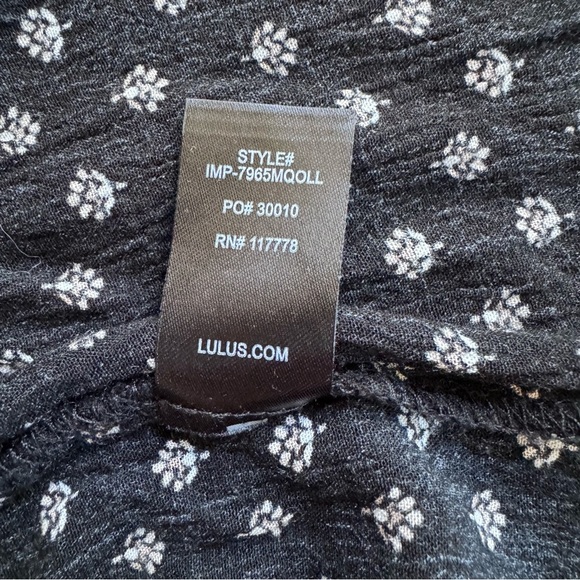 Lulus Black Floral Maxi Dress Spaghetti Straps V-neck Size S/M - Picture 10 of 11